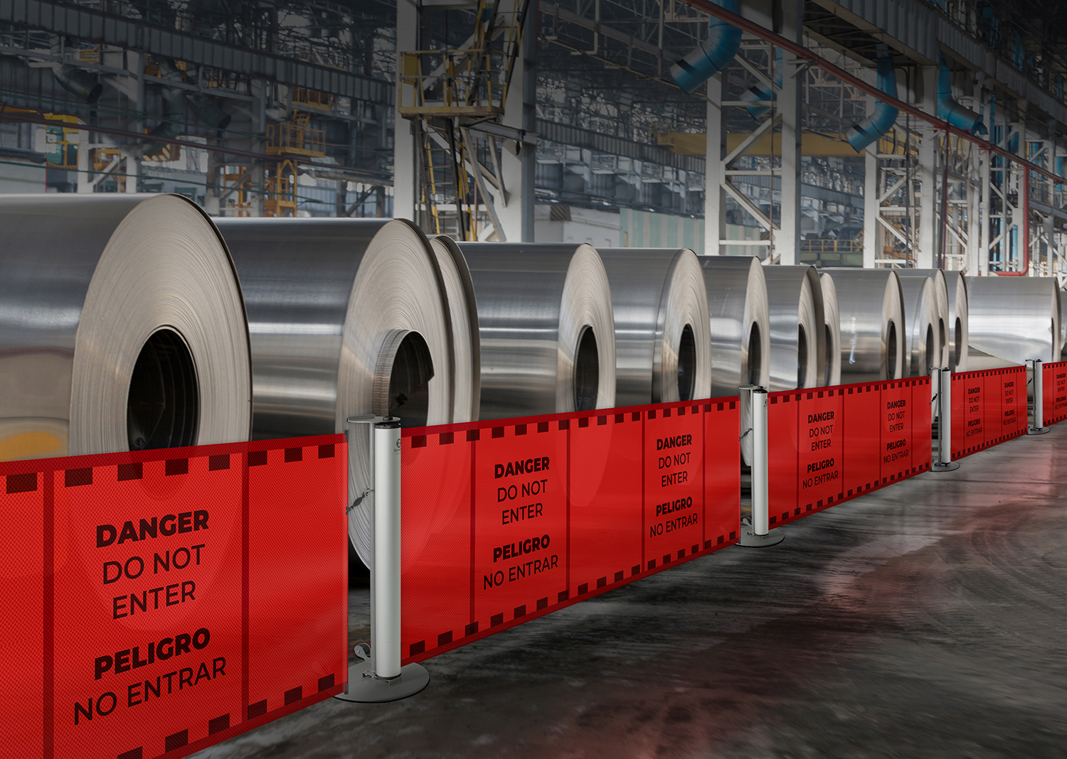 Row,Of,Rolls,Of,Aluminum,Lie,In,Production,Shop,Of